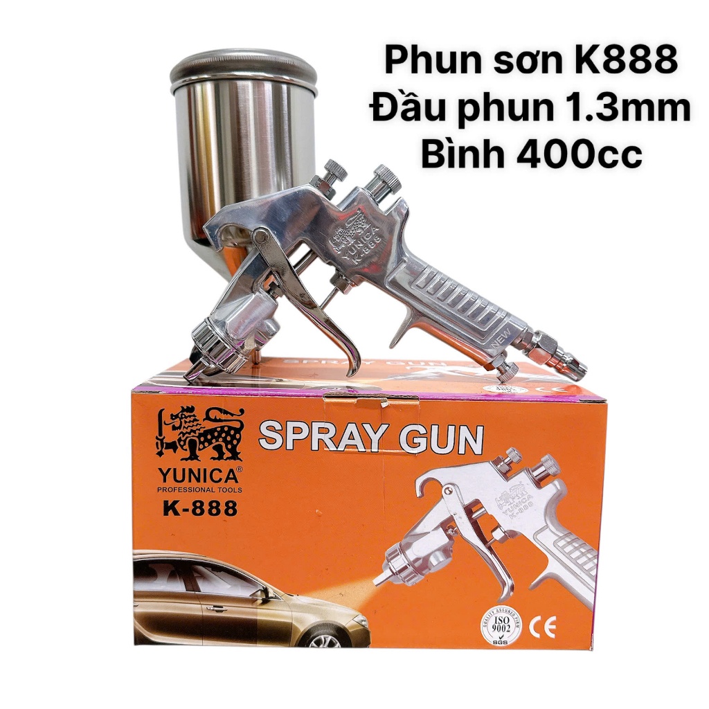 SÚNG PHUN SƠN  K888 ĐÀU PHU 1.3MM BÌNH 400CC