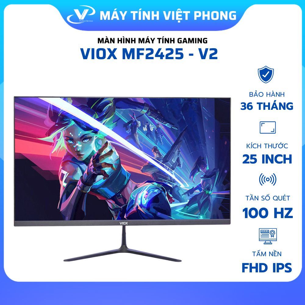 MÀN HÌNH PC VIOX MF2425 V2 (24.5" / IPS / FHD / 100Hz/ 1Ms) có cổng sạc TypeC - Chính hãng bảo hành 