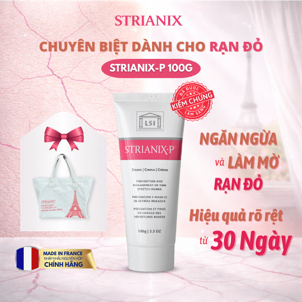 [Có Quà] Kem Strianix-P Nhập Khẩu Pháp 100g - Hỗ Trợ Làm Mờ Vết Rạn Đỏ, Dưỡng Da Mềm Mịn
