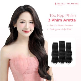 Set Tóc Giả Kẹp Phím 3 Mảnh ARETTA [KHÔNG QUÀ ] Dáng Xoăn Sóng Nước, Dáng Thẳng, Xoăn Sóng Lơi Tóc Kẹp Phím 45cm - 55cm