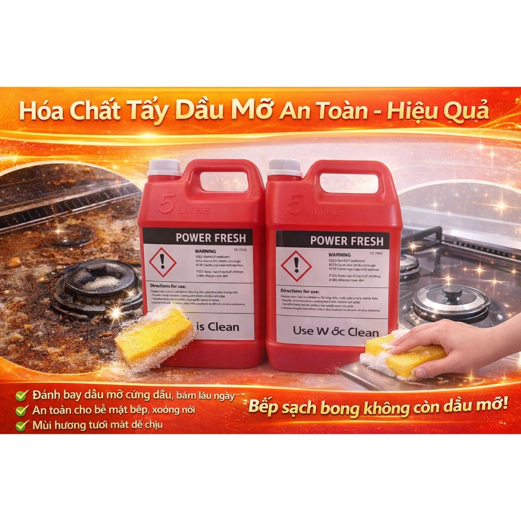 Hóa chất tẩy rửa dầu mỡ an toàn