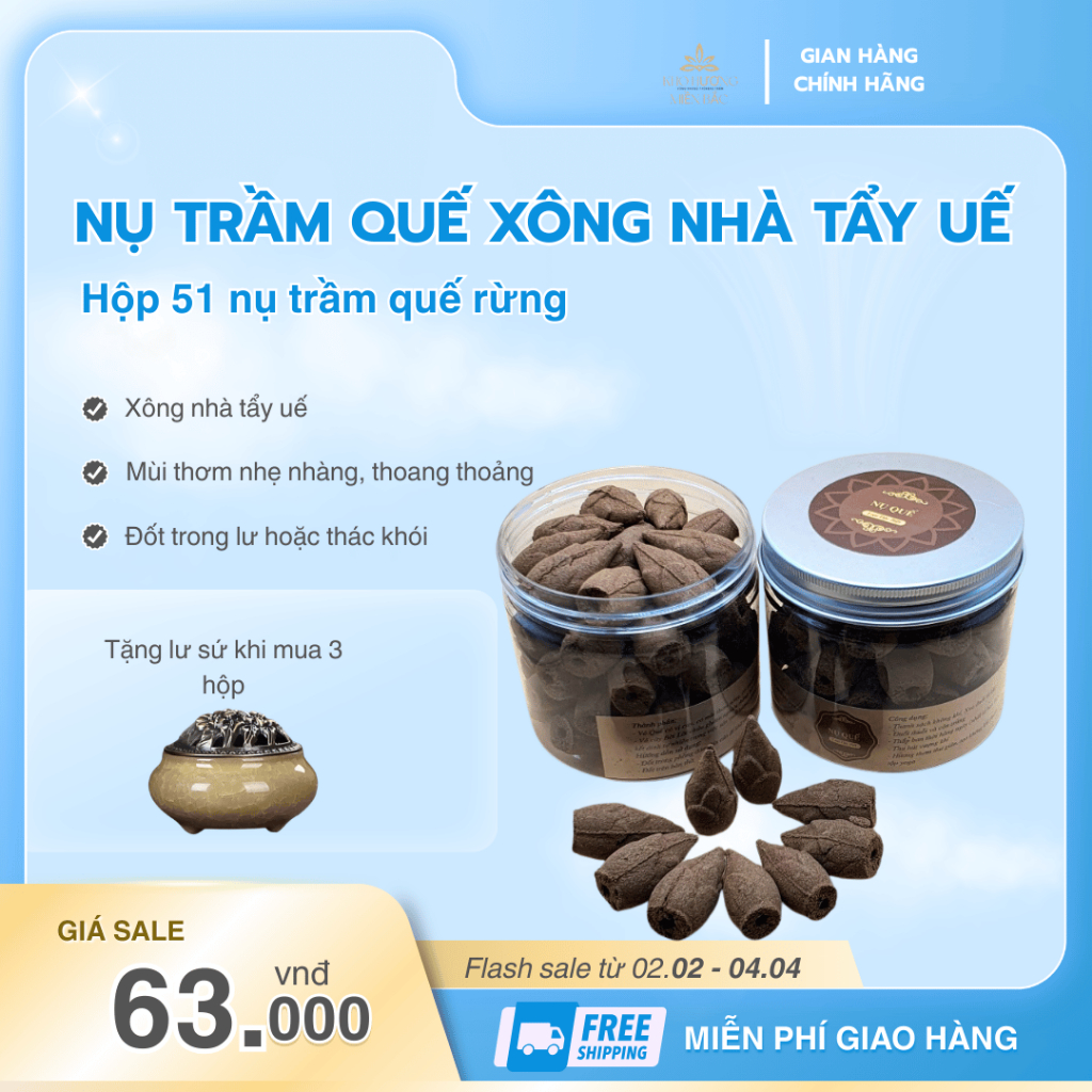 Nụ Trầm Hương Quế nguyên chất tự nhiên - Đồ thờ cúng không hoá chất - Mùi hương quế đặc trưng