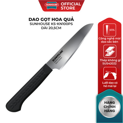 Dao gọt hoa quả Sunhouse KS-KN100PS - Dài 20,5cm - Lưỡi dao cứng cáp làm từ thép không gỉ