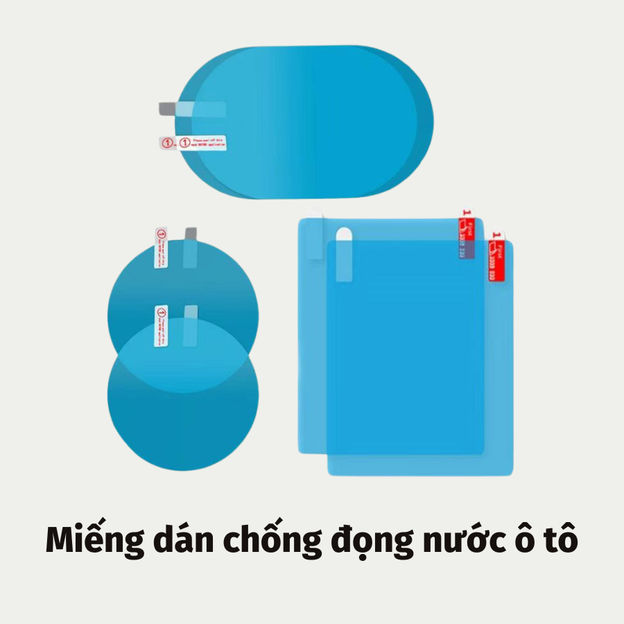 Bộ dán chống nước gương kính ô tô, miếng dán chống bám nước gương chiếu hậu nano tiện dụng loại 1