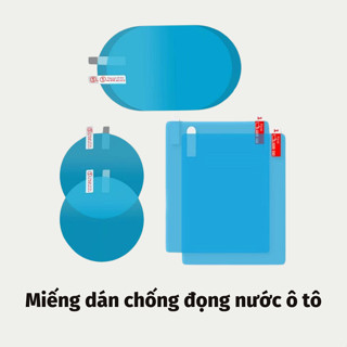 Bộ dán chống nước gương kính ô tô, miếng dán chống bám nước gương chiếu hậu nano tiện dụng loại 1