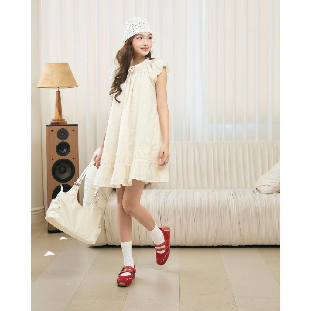 Đầm babydoll nữ tay cánh tiên THE C.I.U, đầm xô thêu hoa form suông xòe nữ tính – Blossom Dress | BigBuy360 - bigbuy360.vn