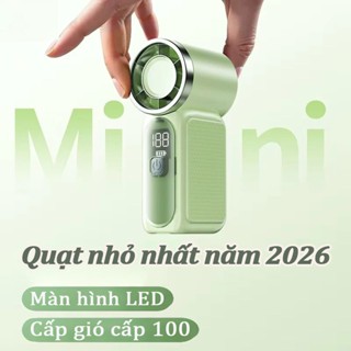【Quạt mẫu nhỏ nhất năm 2026】Mát mẻ bền lâu，Dễ mang theo, màn LED,Sạc nhanh Quạt cầm tay tích điện