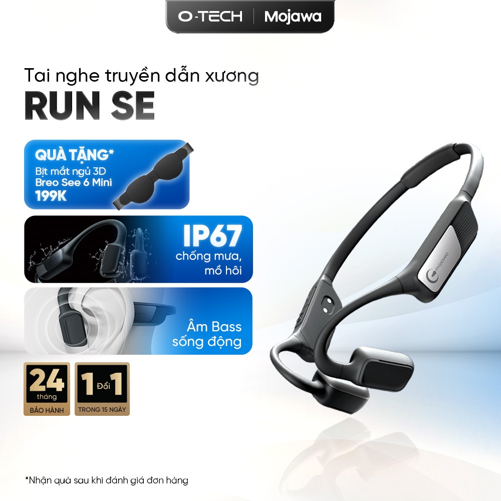 [MUA 2 TẶNG CASE] Tai Nghe Truyền Xương Mojawa Run SE IP67 Chống Nước - Kết Nối Bluetooth
