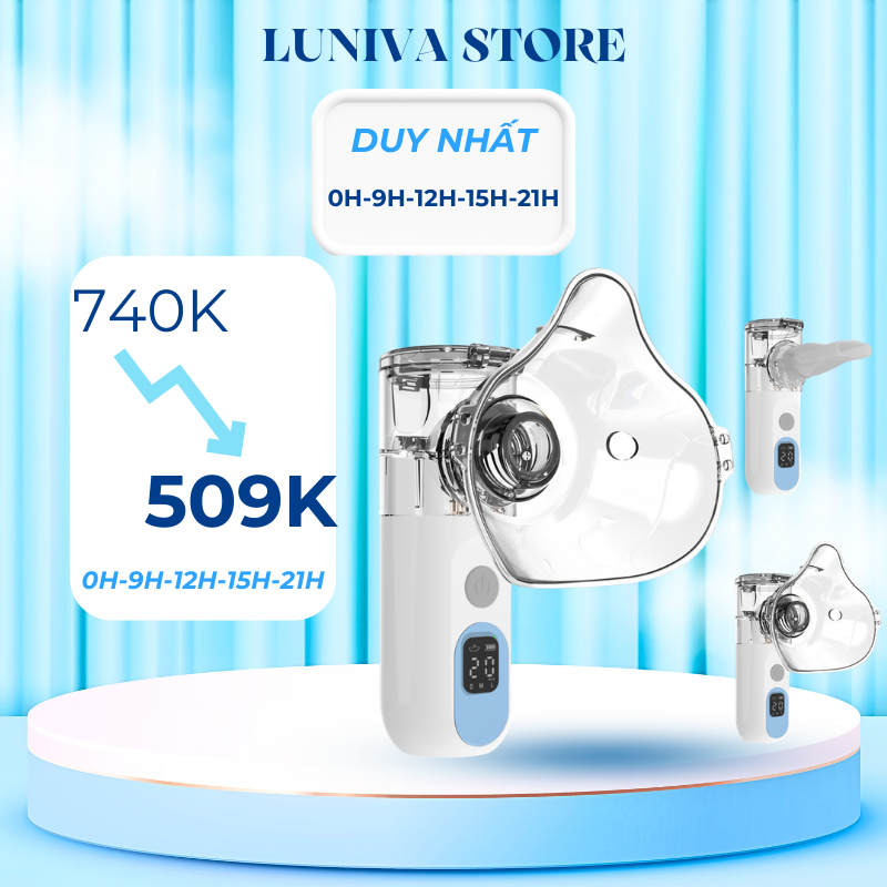 Máy Xông Mũi Họng Đa Năng Cao Cấp 3 Trong 1 Cho Bé Và Người Lớn Công Nghệ Nhật Bản Tự Làm Sạch