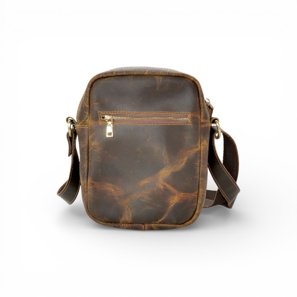 Túi Đeo Chéo Shoulder Bag Mini Đứng Da Bò Sáp - January Classic