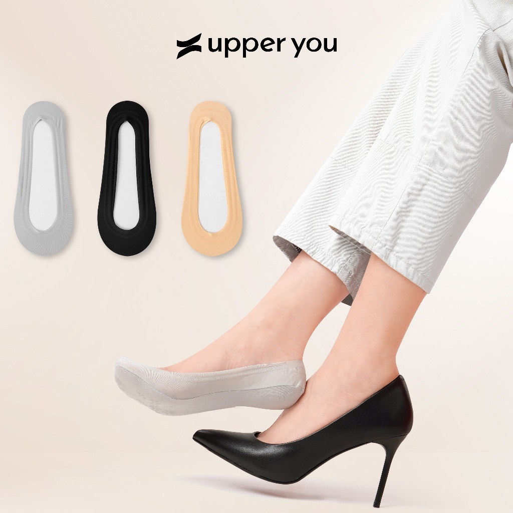 Tất Vớ Lười Nữ Có Viền Silicon Chống Tuột UPPER YOU Mềm Mịn Thoáng Khí Thấm Hút Mồ Hôi - BSF1002
