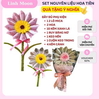 Set Làm Phôi Hoa T.iề.n Nguyên Liệu Làm Hoa Hướng Dương Lô T.iề.n Qùa Tặng Ý Nghĩa Linh Moon