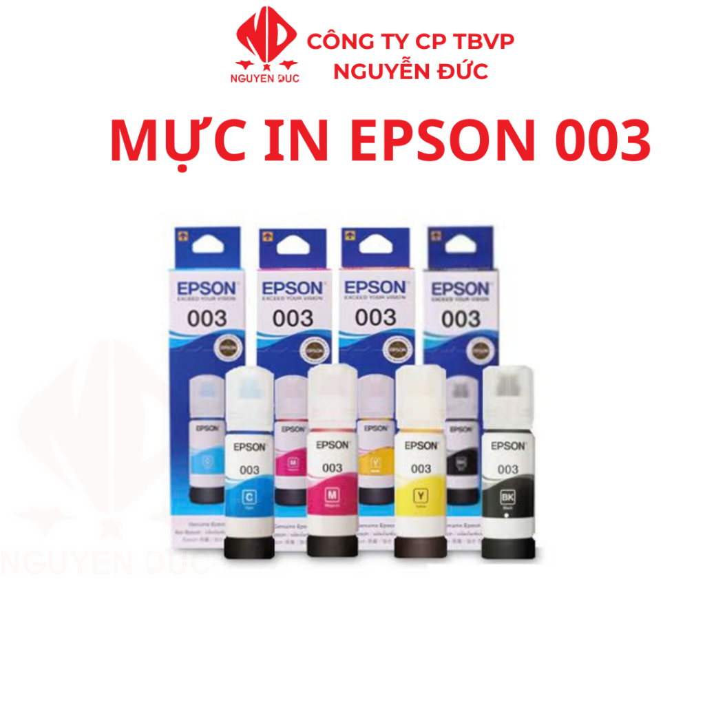 Mực in EPSON 003 CHÍNH HÃNG MÁY L1110/L3110/L3150/L5190L/L1216/L3210//L3250/L3256/L3550