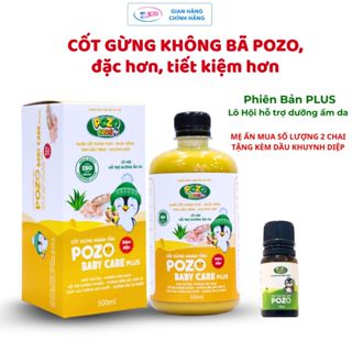 Nước cốt tắm gừng tươi đặc, tràm, khuynh diệp, muối hồng Hymalaya cho trẻ sơ sinh và trẻ nhỏ