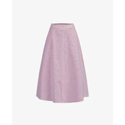 GIGI - Chân váy phom suông midi kẻ sọc_G3302S261370-41