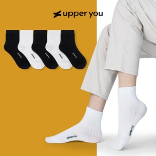 Tất vớ bamboo sợi tre cổ trung unisex UPPER YOU khử mùi hôi chân chất liệu dày dặn thấm hút mồ hôi