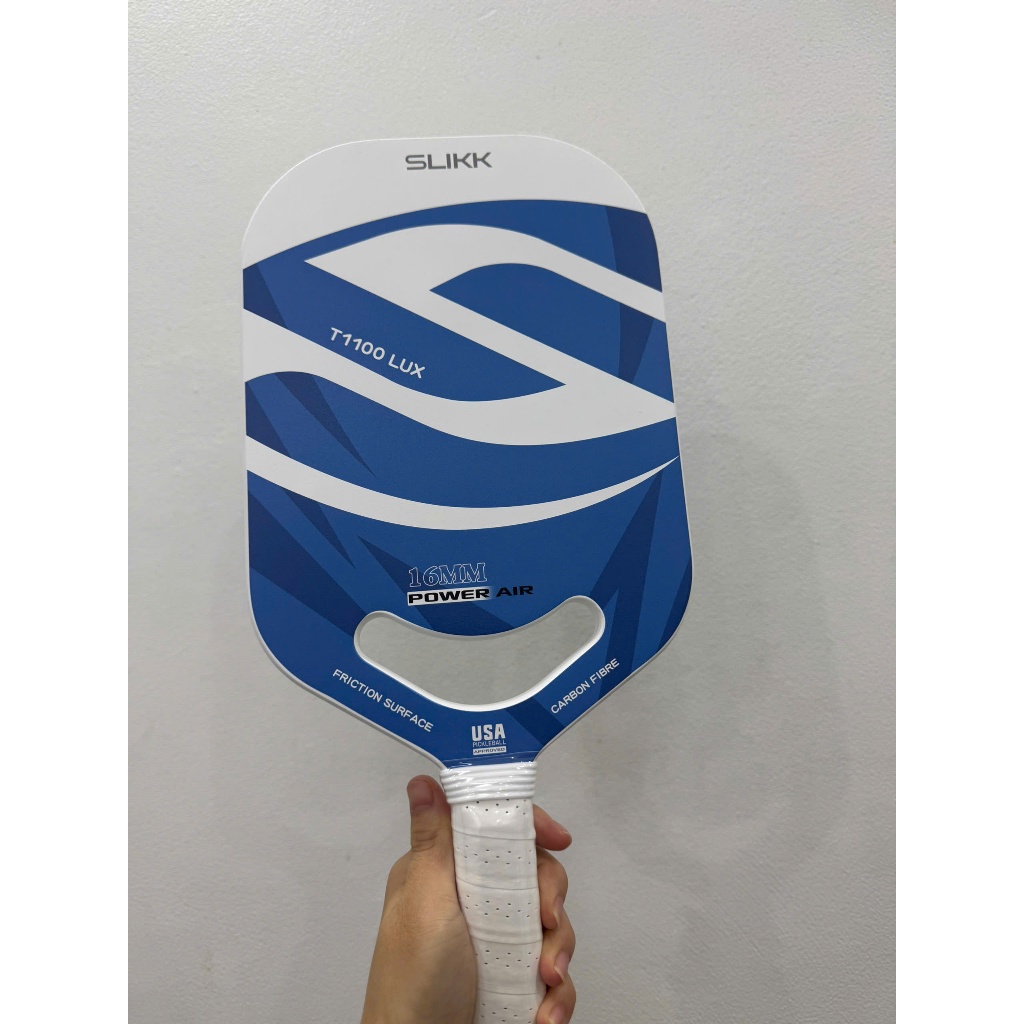 Vợt pickleball t1100 lux bản 16 mm siêu nhám full carbon tặng quấn cán vợt