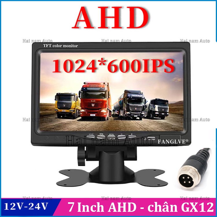 Màn hình 7 inch AHD, chân xoáy GX12. Không bao gồm camera. HN07