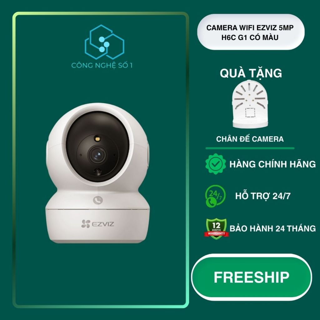 Camera quay quét EZVIZ H6C G1 3K 5MP