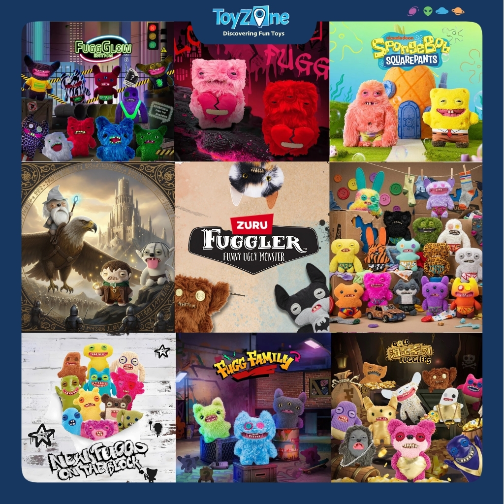 Đồ Chơi Sưu Tầm Gấu Bông Fuggler Fugg Family,Care Bears,Ugly Pets,Mini Rascals 9 Inch Hãng ZURU TOYS