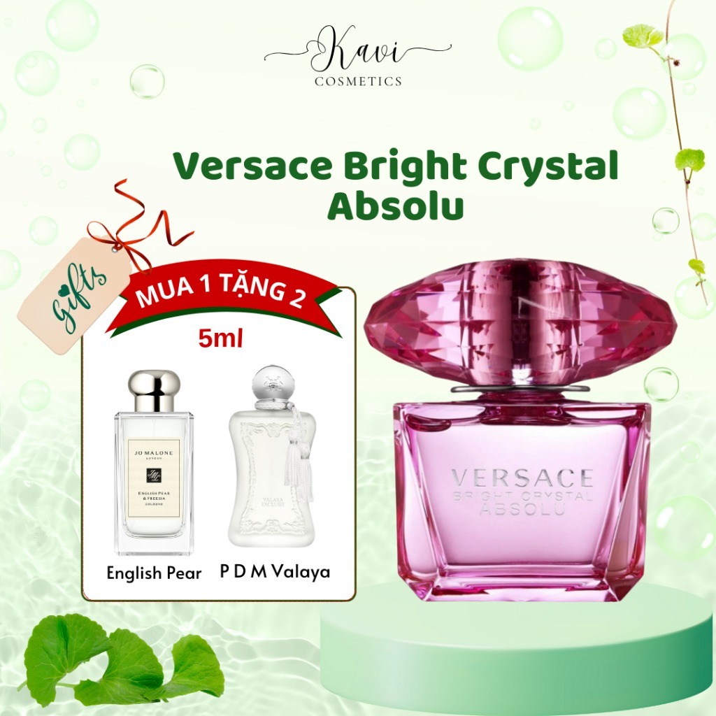 Nước hoa chiết 10ml nữ Versace Bright Crystal Absolu hương thơm quyến rũ, tươi mới - kavi cosmetics