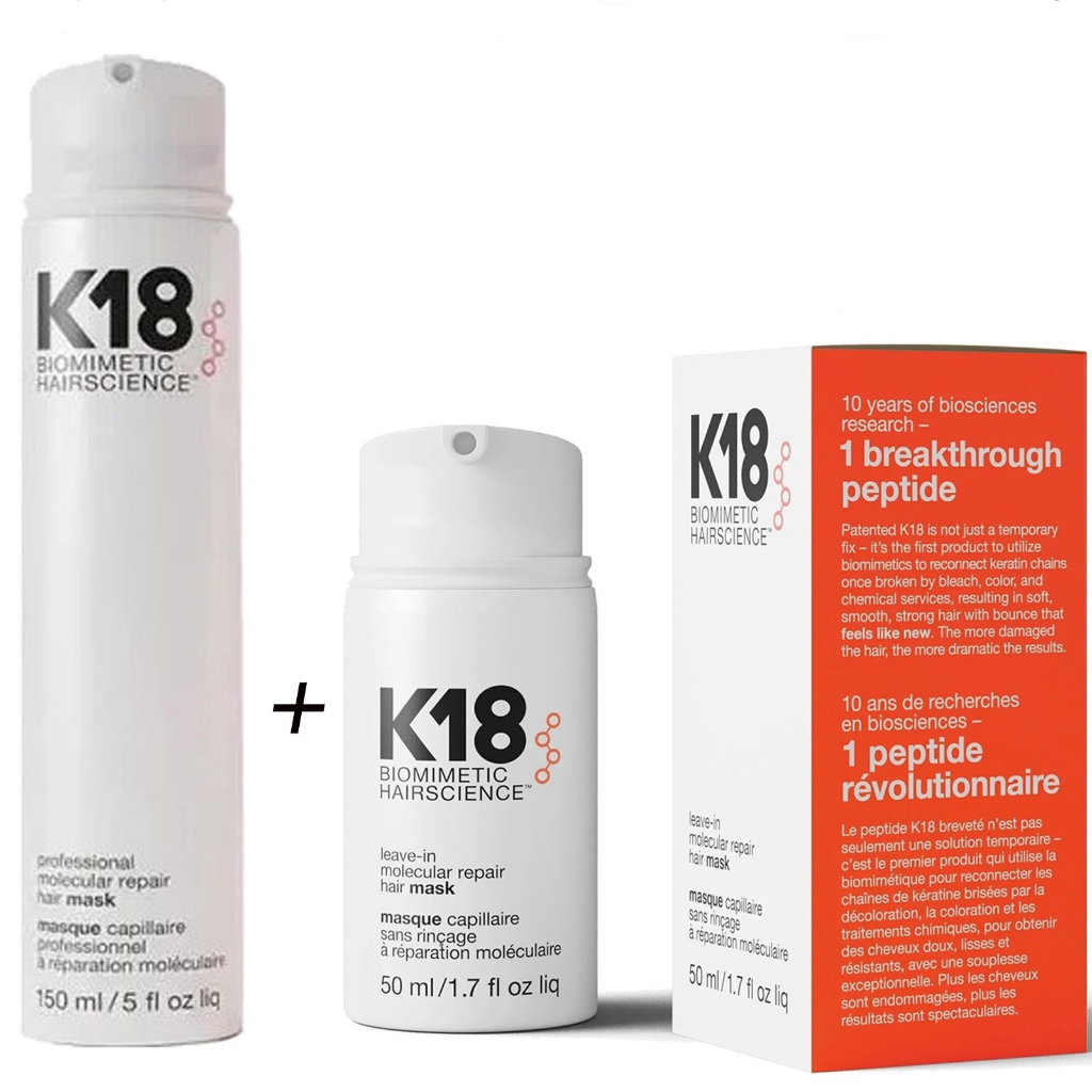 Kem phục hồi tóc K18 150ml/chuyên nghiệp/cho tóc yếu/Biomimetic phục hồi tóc từ bên trong 50ml