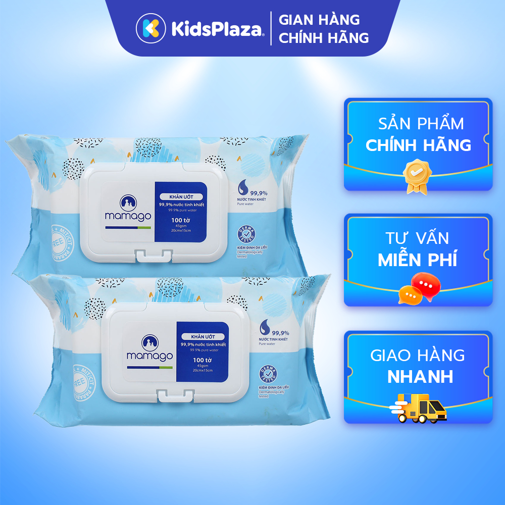 Khăn ướt Mamago 100 tờ/ 80 tờ