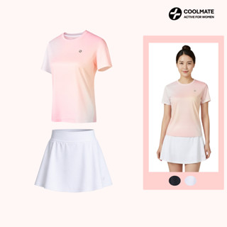 Set Đồ Bộ Thể Thao Nữ Chạy bộ chơi Pickleball Cầu Lông Tennis Áo Rainbow & Váy Knit Aline - Coolmate Women