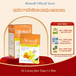 Khăn Y Tế Gừng Nghệ Altawell - Hỗ Trợ Làm Sạch Khử Mùi Sáng Da Giữ Ấm, Dùng Được Cho Mẹ Bầu, Mẹ Sau Sinh