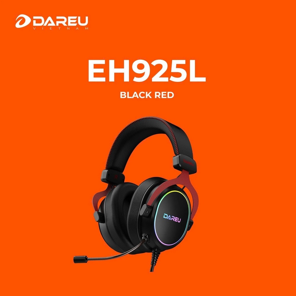 Tai Nghe Có Dây Gaming Dare-U Eh925L Rgb 7.1 Black - Red