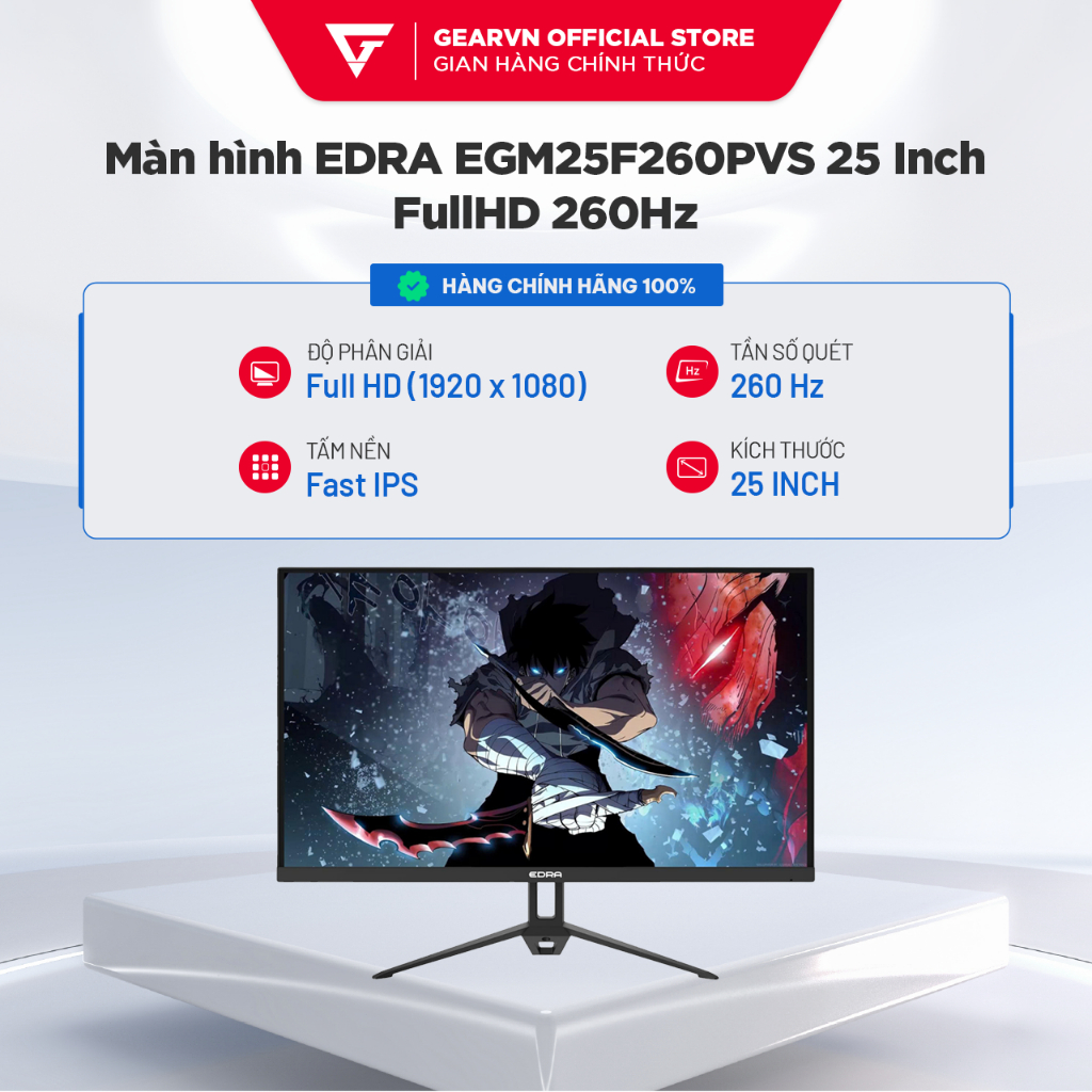 Màn hình E-DRA EGM25F260PVS 25" IPS 260Hz chuyên game