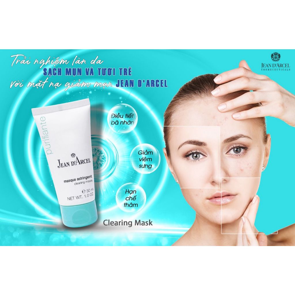 J12 Mặt nạ giúp làm sạch, giảm dầu và giảm đỏ da Clearing Mask - Jean d'Arcel