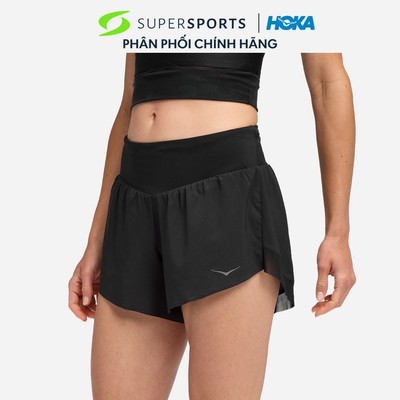 Quần Ngắn Thể Thao Nữ HOKA Glide 4'' - Đen - 1176974-BLK ADS12 LS500