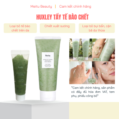 Tẩy Da Chết Dạng Hạt Huxley Sweet Therapy Xương Rồng Tẩy Tế bào Chết Mặt Huxley Làm sạch sâu 30g