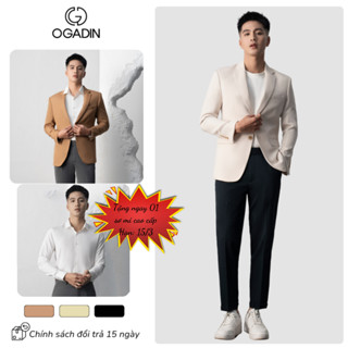 Áo Khoác Blazer Nam - Áo Vest OGADIN Form Hàn Quốc Chất Vải Cao cấp Mềm Mịn OGADIN OBL002