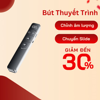 Bút Trình Chiếu Thuyết Trình Powerpoint Laser Đỏ Sắc Nét Chiếu Slide Chỉ Bản Đồ Phạm Vi Xa 100m Chuyển Trang Siêu Mượt