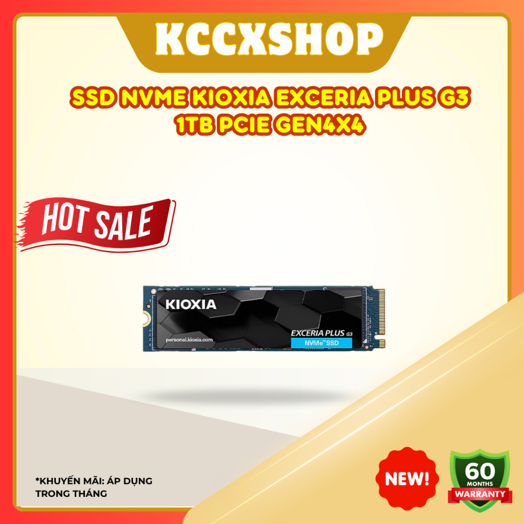 🚀 SSD NVMe Kioxia Exceria Plus G3 1TB PCIe Gen4x4 – Tốc độ cao, ổn định, bảo hành 60 tháng