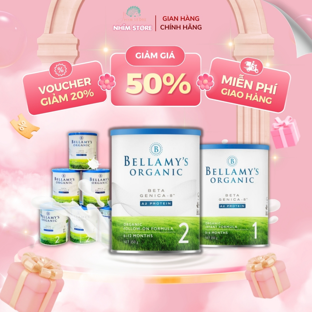 Sữa Bellamy's Organic A2 số 1 & 2 350g cho bé 6-12 tháng tuổi