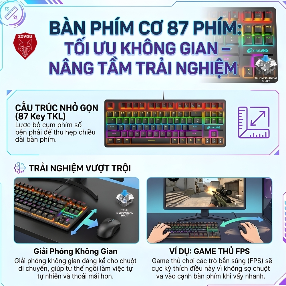 Bàn Phím Cơ Chuyên Game K2 PRO LED RGB 10 Chế Độ Cực Đẹp, Chuẩn Cơ, Dùng Cho Máy Tính, Laptop, PC | BigBuy360 - bigbuy360.vn