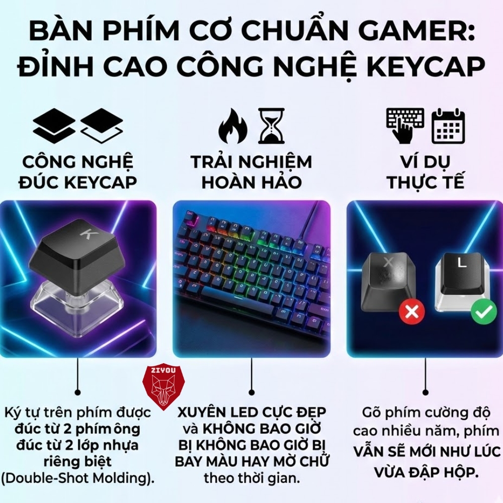 Bàn Phím Cơ Chuyên Game K2 PRO LED RGB 10 Chế Độ Cực Đẹp, Chuẩn Cơ, Dùng Cho Máy Tính, Laptop, PC | BigBuy360 - bigbuy360.vn