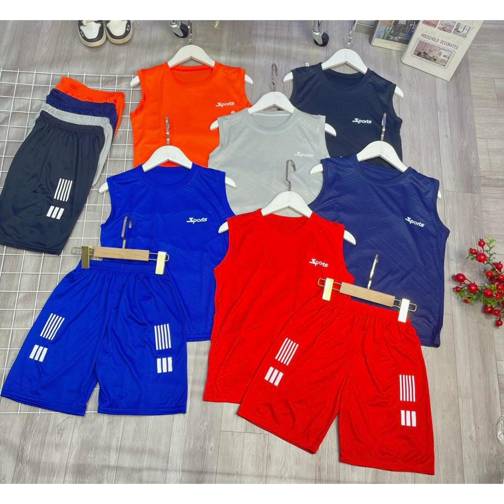 Bộ quần áo mùa hè bé trai 15-48kg mẫu Ba Lỗ Thể Thao. Chất vải thun lạnh mát. HA28