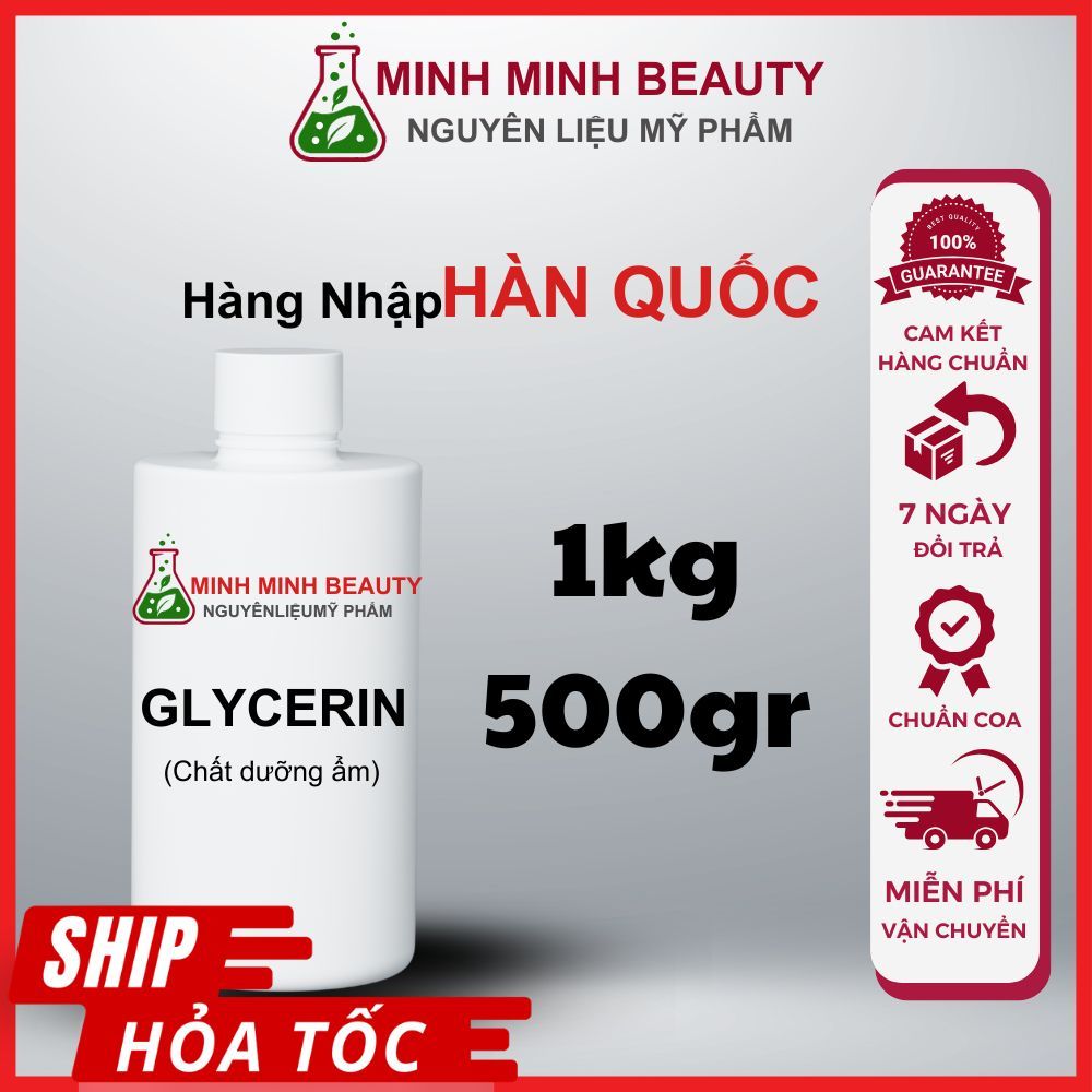 [HỎA TỐC] 𝟓𝟎𝟎𝐠-𝟏𝐤𝐠 𝐆𝐥𝐲𝐜𝐞𝐫𝐢𝐧 Thực Vật (VG) Tinh Khiết - Nguyên Liệu Mỹ Phẩm Cao Cấp, Giá Sỉ