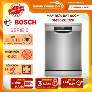 Máy rửa chén Bosch SMS6ZCI02P, Series 6 – Nhập khẩu Đức, công nghệ sấy Zeolith ưu việt!