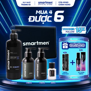 (MUA 4 ĐƯỢC 6) Combo Hộp Quà Sữa Tắm Gội Nam 3IN1 & Dung Dịch Vệ Sinh Nam Thảo Dược& Sữa Rửa Mặt & Lăn khử mùi