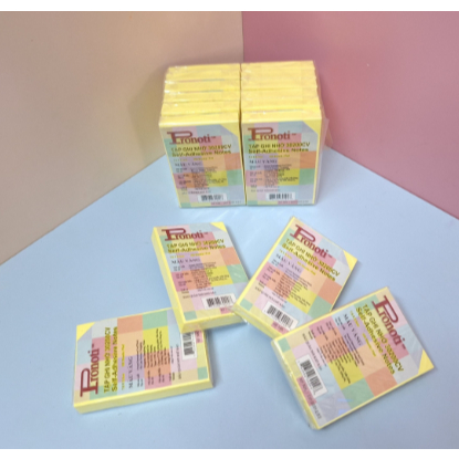 Xấp 100 tờ Giấy Note Ghi Chú Vàng 3x2 - 3x3 - 3x4 - 3x5 inch hiệu Pronoti tiện dụng và chuyên nghiệp