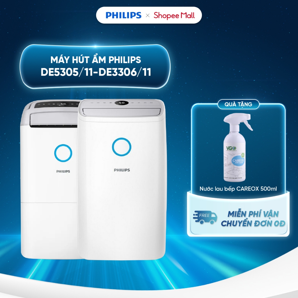 Máy hút ẩm Philips 26.5L và 34.3L