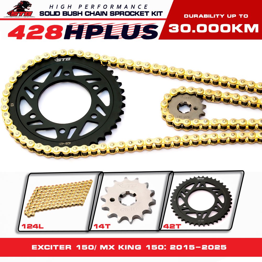 Bộ nhông sên dĩa STB 10LY SÊN HPLUS phù hợp nhiều dòng xe máy