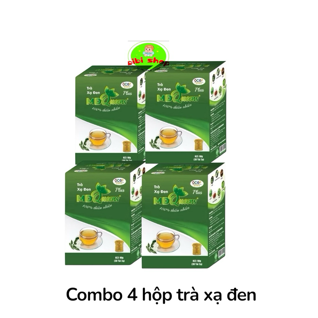 Combo 4 hộp trà xạ đen MD Queens