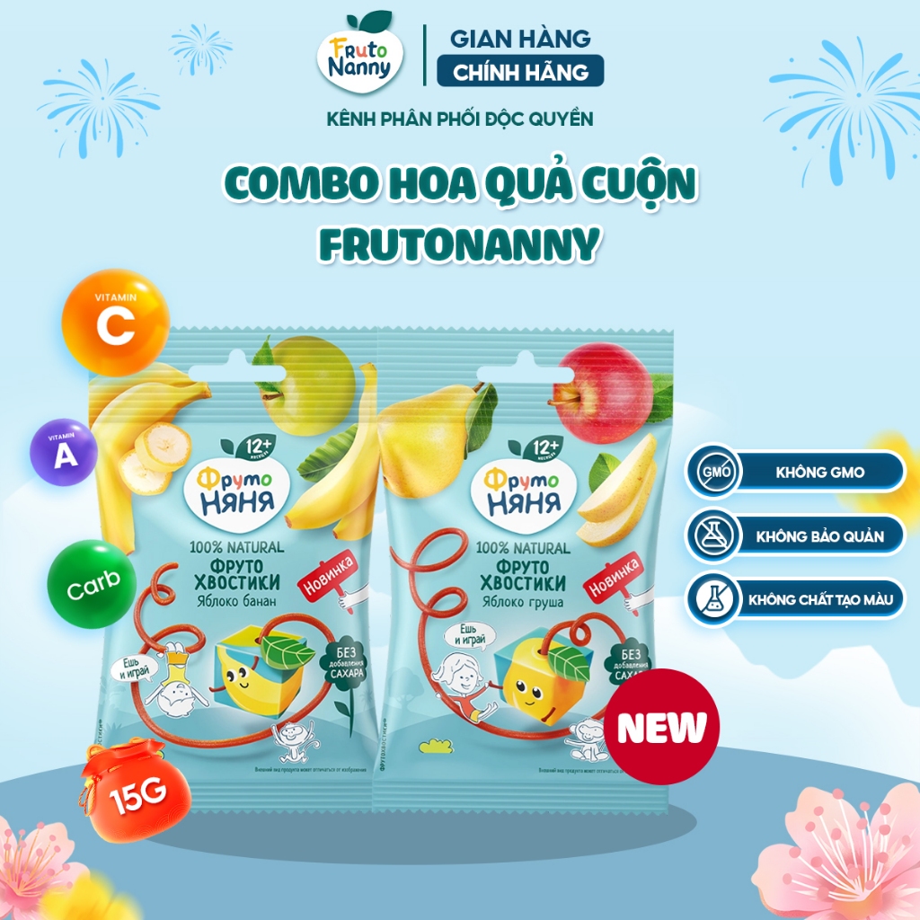 Kẹo Hoa Quả Cuộn FRUTO Cho Bé Từ 12 Tháng - 15g