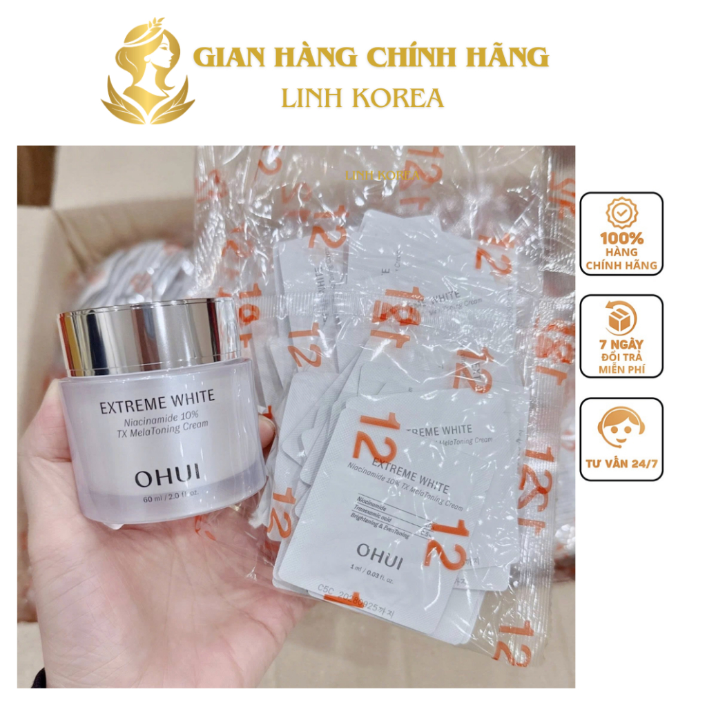⚡DATE MỚI⚡ combo 120 gói kem ohui white trắng da mờ thâm nám 1ml_LINH KOREA